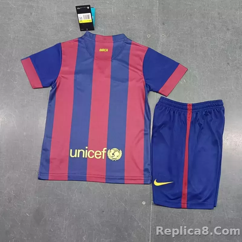 14-15 Barcelona Home Retro Kids Kit Jersey+Shorts - detail