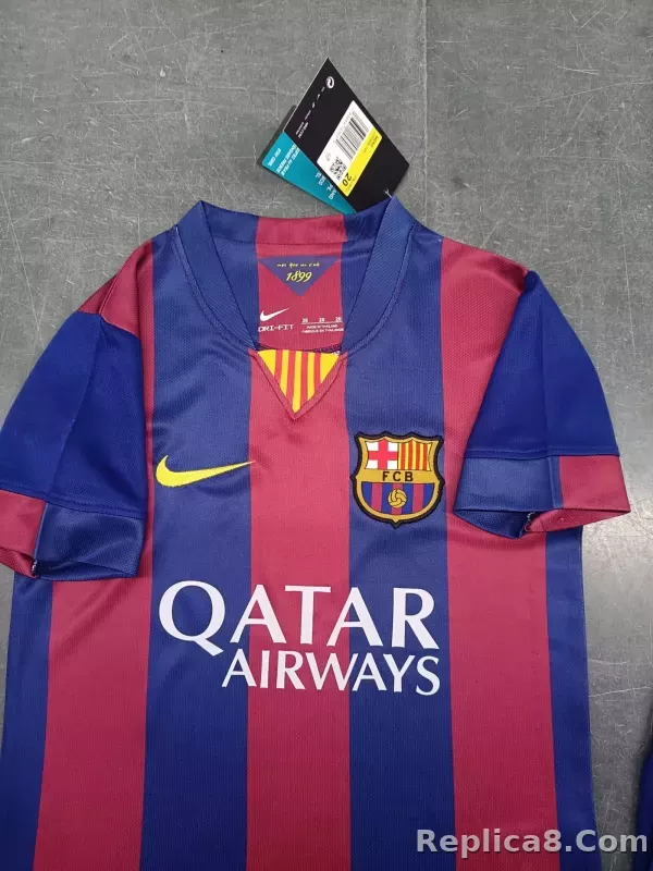 14-15 Barcelona Home Retro Kids Kit Jersey+Shorts - detail