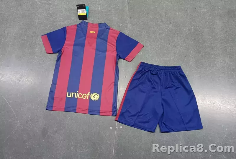 14-15 Barcelona Home Retro Kids Kit Jersey+Shorts - detail