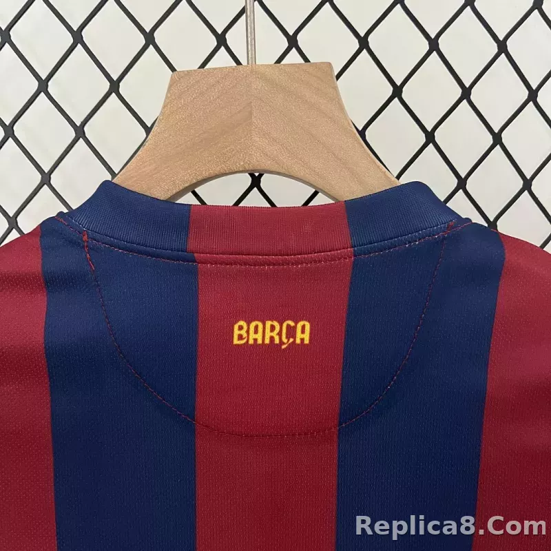 14-15 Barcelona Home Retro Kids Kit Jersey+Shorts - detail