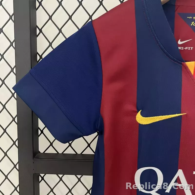 14-15 Barcelona Home Retro Kids Kit Jersey+Shorts - detail