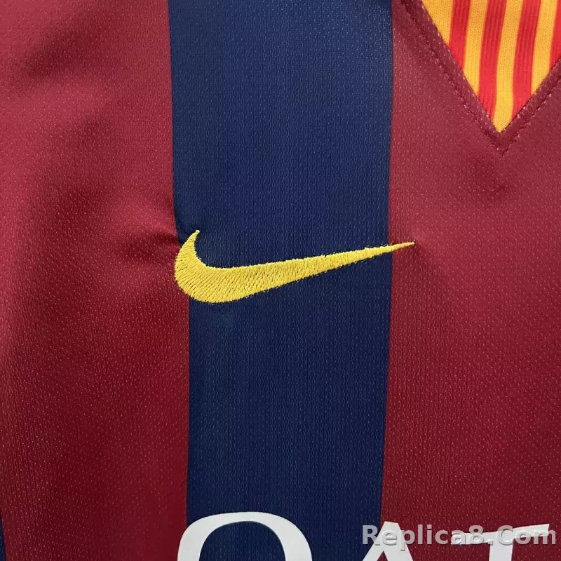 14-15 Barcelona Home Retro Kids Kit Jersey+Shorts - detail