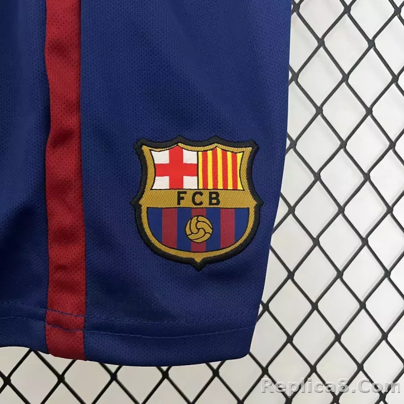 14-15 Barcelona Home Retro Kids Kit Jersey+Shorts - detail
