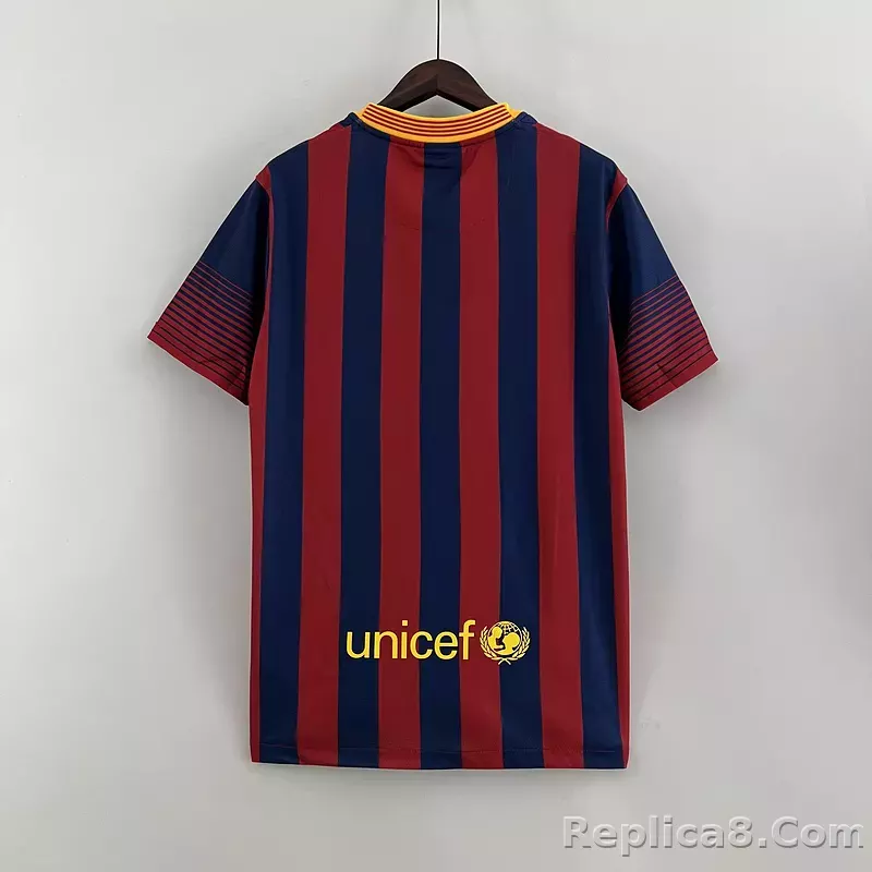 13-14 Barcelona Home Retro Jersey - detail
