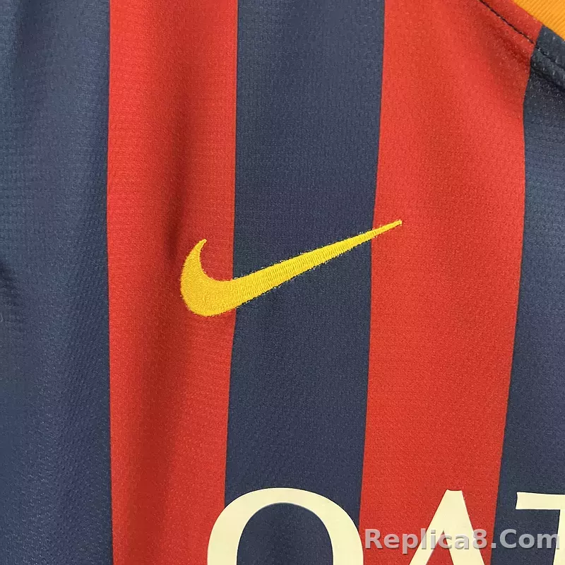 13-14 Barcelona Home Retro Jersey - detail