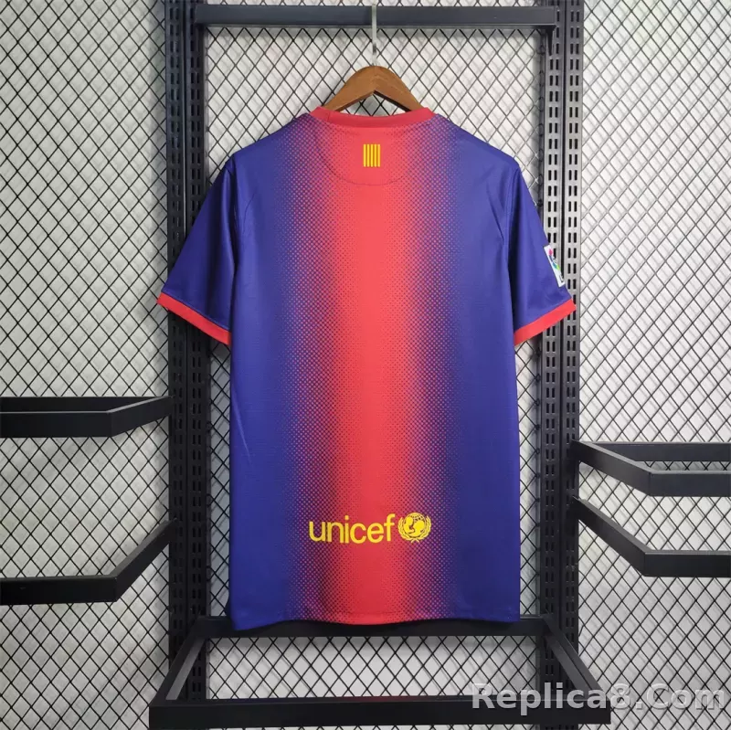 12-13 Barcelona Home Retro Jersey - detail