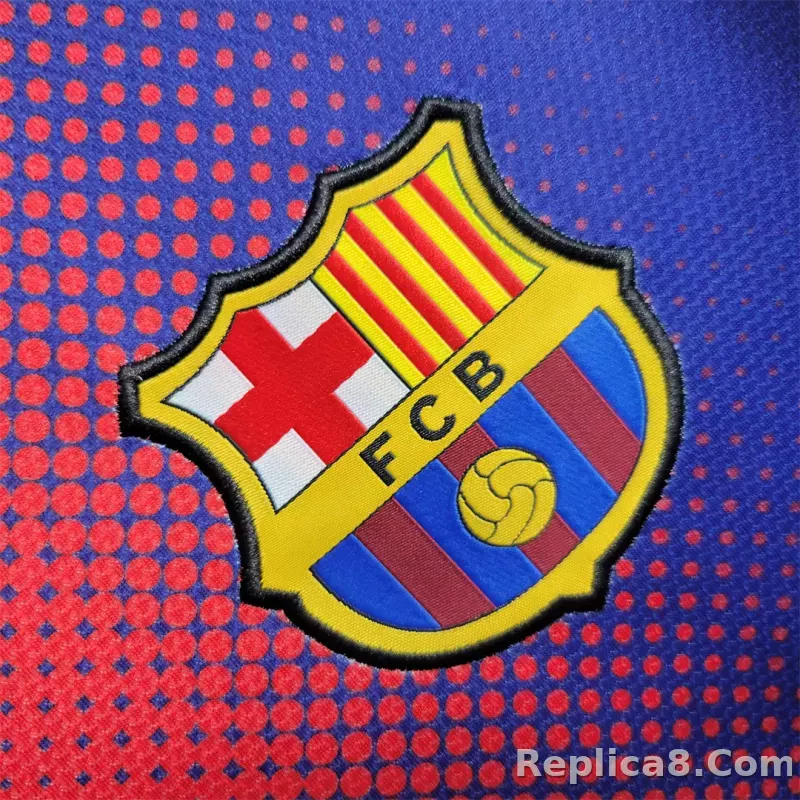 12-13 Barcelona Home Retro Jersey - detail