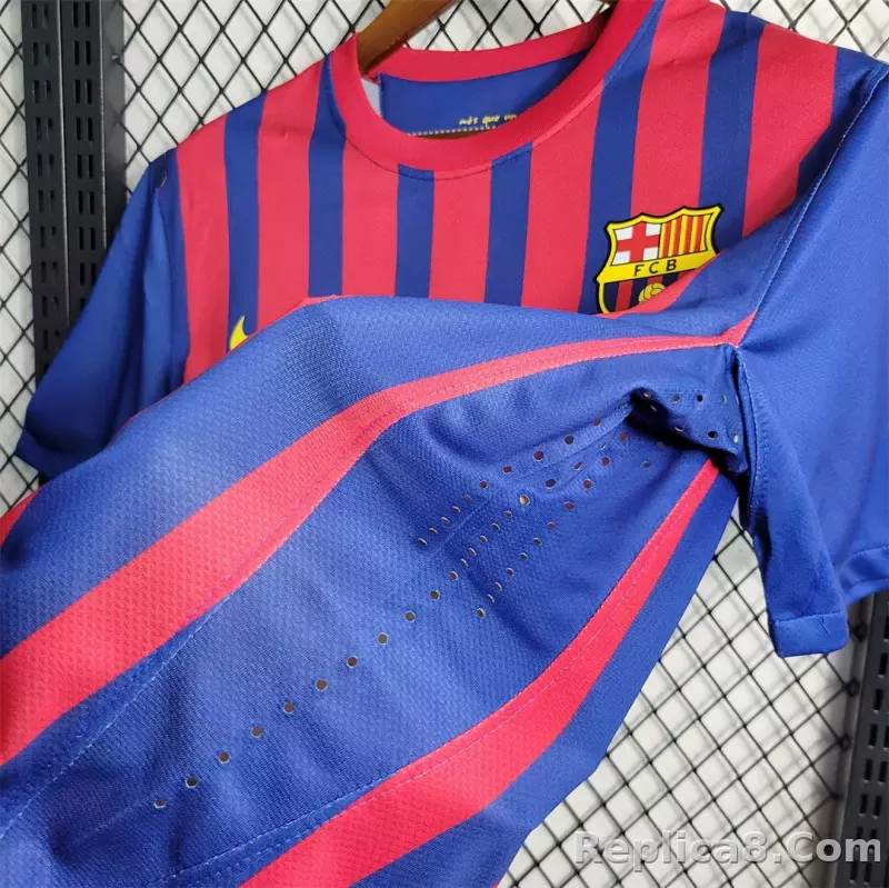 11-12 Barcelona Home Retro Jersey - detail
