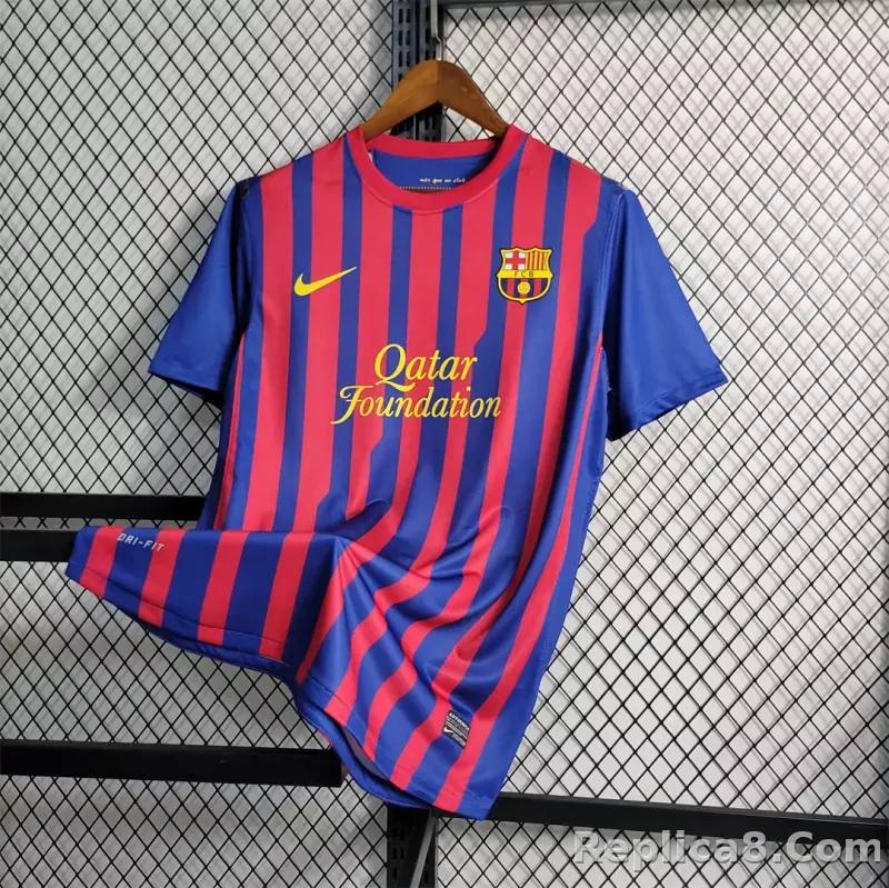 11-12 Barcelona Home Retro Jersey - detail