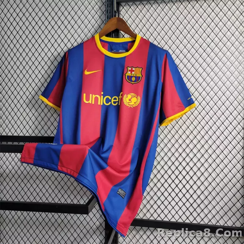 10-11 Barcelona Home Retro Jersey - detail