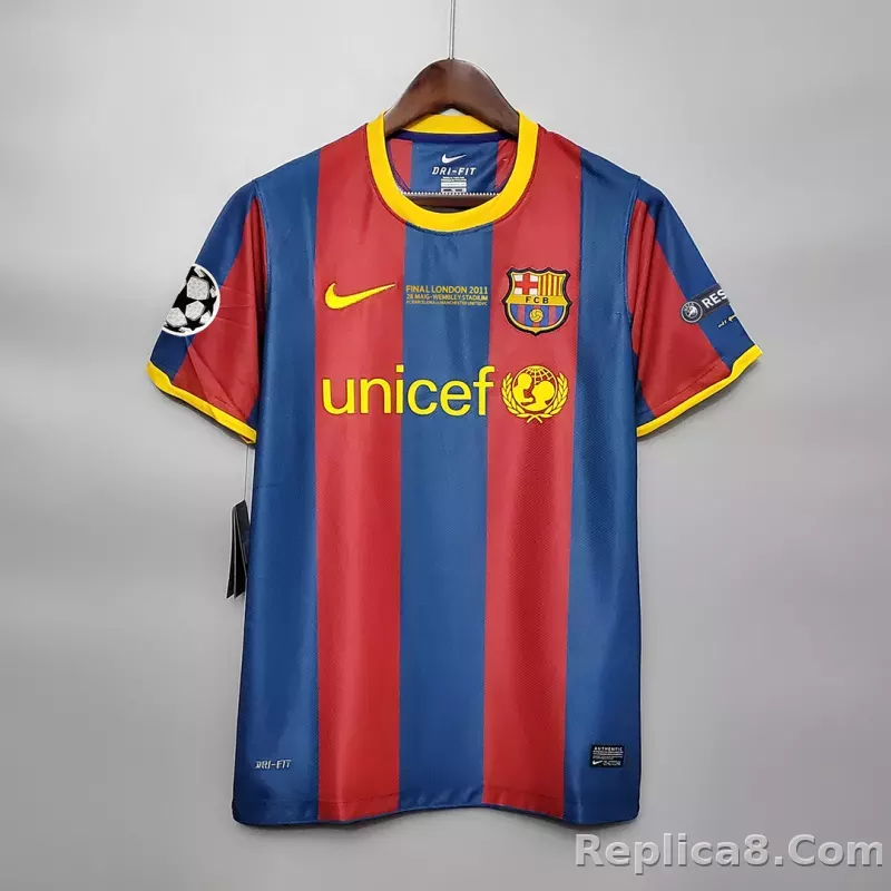 10-11 Barcelona Home Retro Jersey - detail