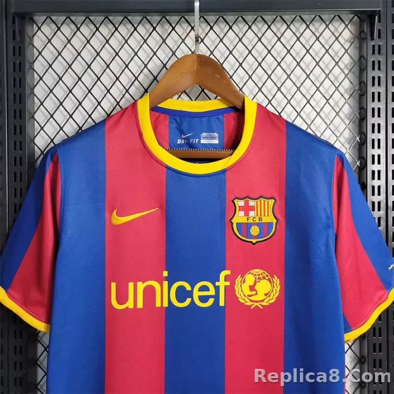 10-11 Barcelona Home Retro Jersey - detail