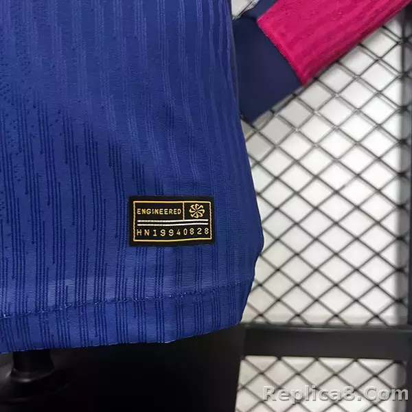 24-25 Barcelona Home Soccer Jersey Player Edition Long Sleeve - detail