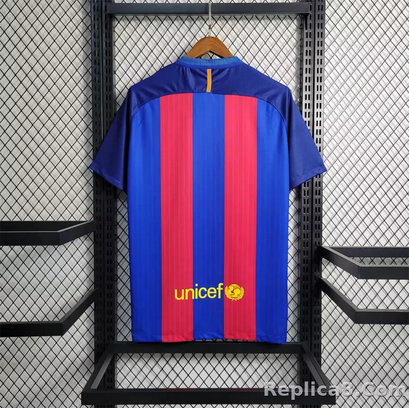 16-17 Barcelona Home Retro Jersey - detail