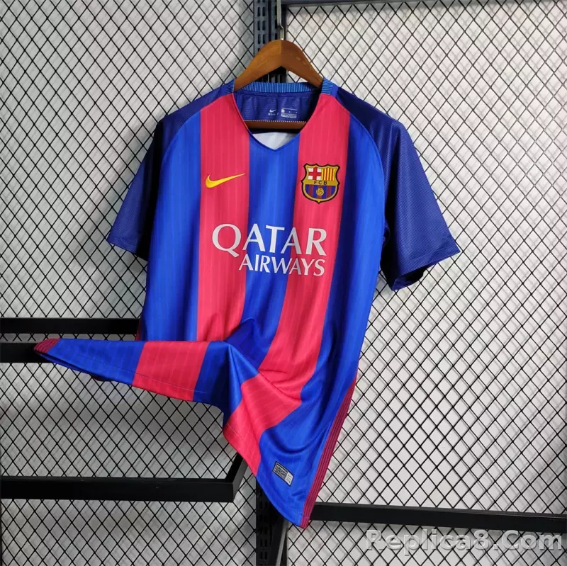 16-17 Barcelona Home Retro Jersey - detail