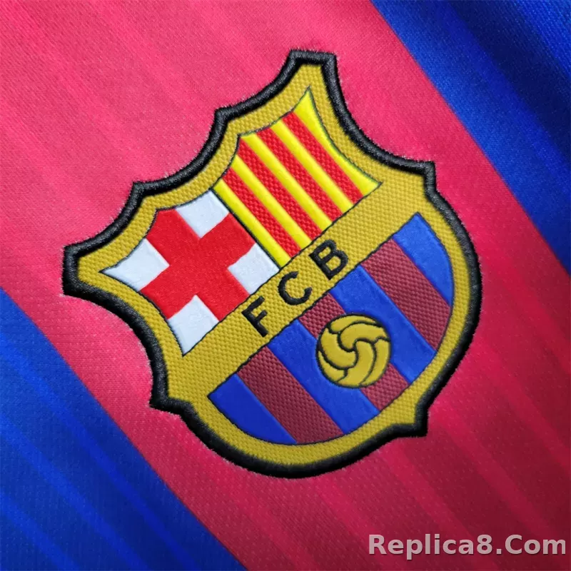 16-17 Barcelona Home Retro Jersey - detail