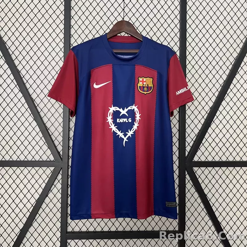 23-24 Barcelona Home Karol G Clásico Special Edition Kit Jerseys