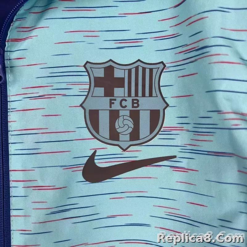 2023/2024 Barcelona Reversible Windbreaker Blue Soccer Jersey 1:1 Thai Quality - detail