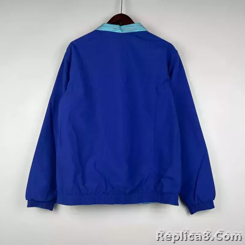 2023/2024 Barcelona Reversible Windbreaker Blue Soccer Jersey 1:1 Thai Quality - detail