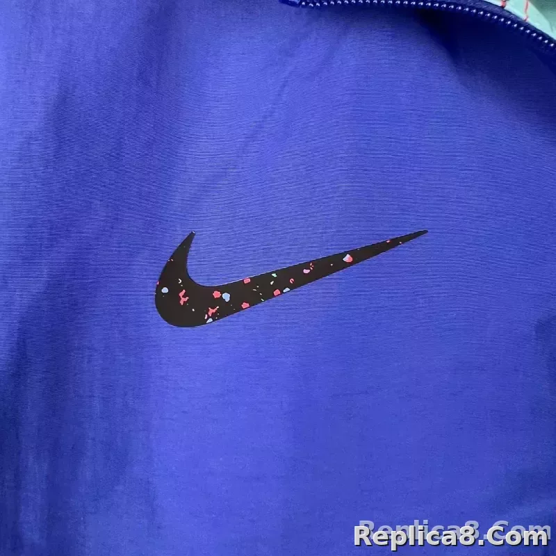2023/2024 Barcelona Reversible Windbreaker Blue Soccer Jersey 1:1 Thai Quality - detail