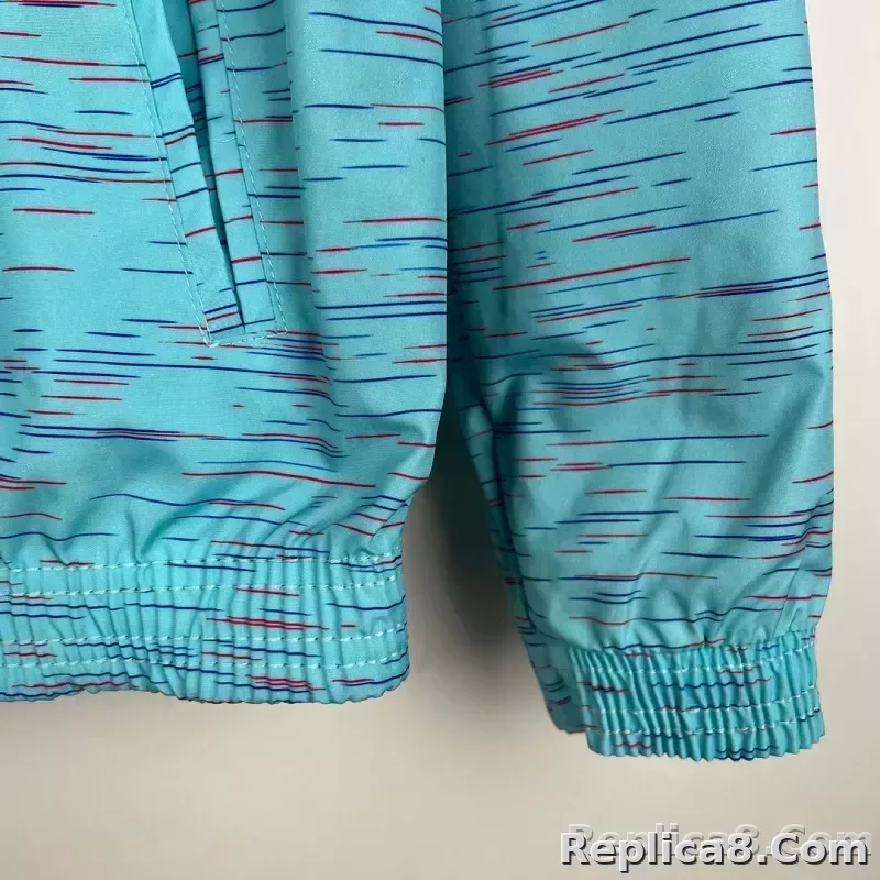 2023/2024 Barcelona Reversible Windbreaker Blue Soccer Jersey 1:1 Thai Quality - detail