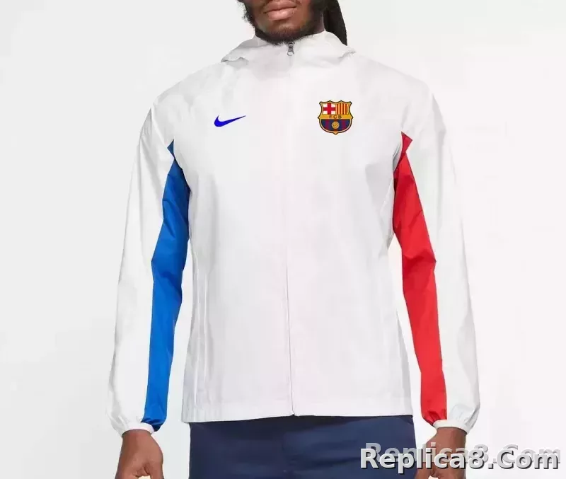 2023/2024 Barcelona Jersey Windbreaker White