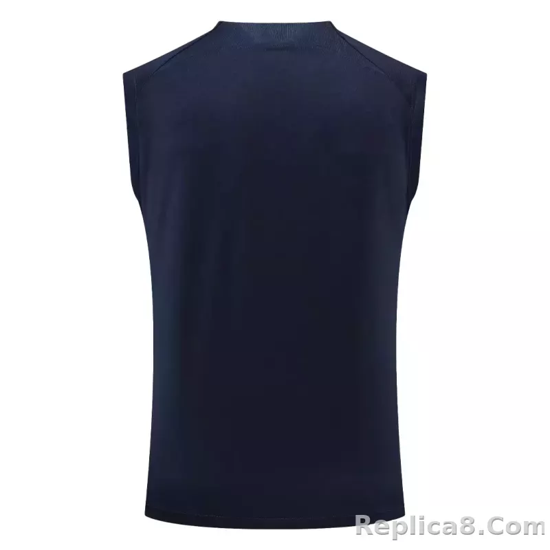 Barcelona Sleeveless Training Kit (Top+Shorts) Black 2022/23 - detail