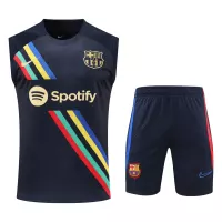 Barcelona Sleeveless Training Kit (Top+Shorts) Black 2022/23 - view 4