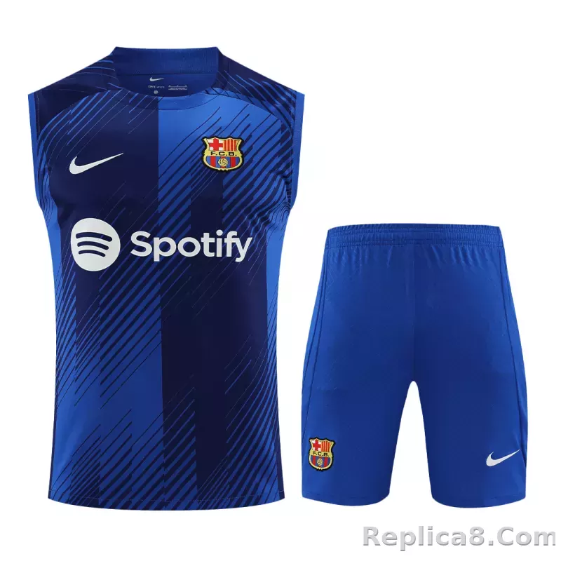 Barcelona Sleeveless Training Kit (Top+Shorts) 2023/24