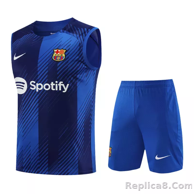 Barcelona Sleeveless Training Kit (Top+Shorts) 2023/24 - detail
