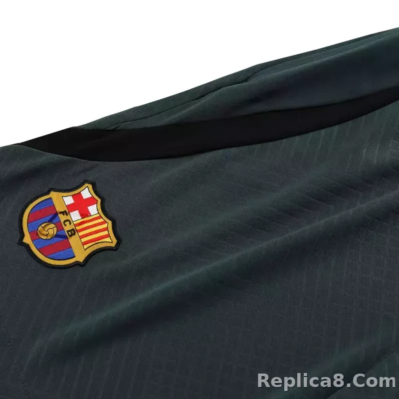 Barcelona Sleeveless Training Kit (Top+Shorts) Black 2023/24 - detail