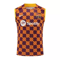 Barcelona Sleeveless Training Kit (Top+Shorts) Yellow 2023/24 - view 4