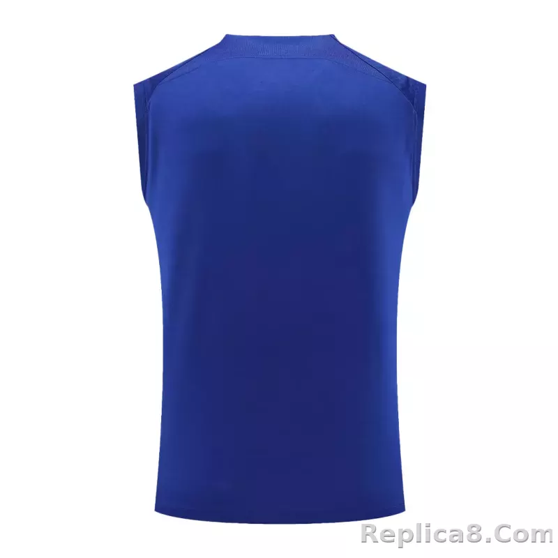 Barcelona Sleeveless Training Kit (Top+Shorts) Purple 2023/24 - detail