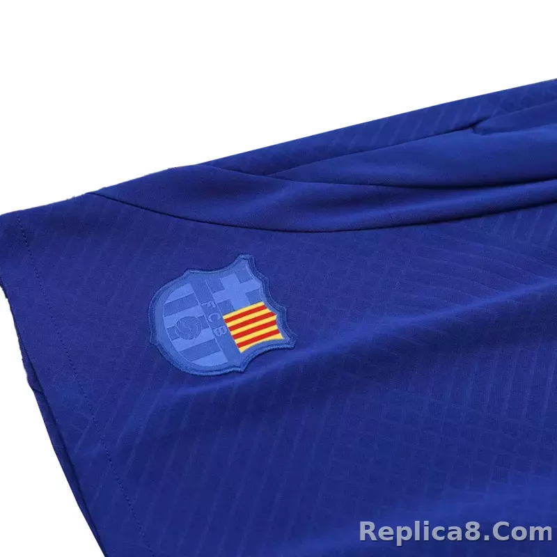 Barcelona Sleeveless Training Kit (Top+Shorts) Purple 2023/24 - detail