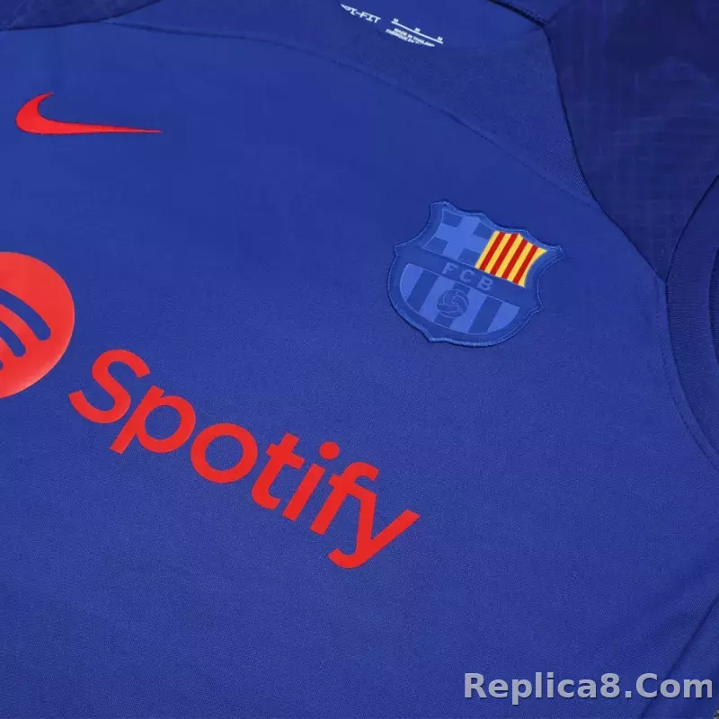 Barcelona Sleeveless Training Kit (Top+Shorts) Purple 2023/24 - detail
