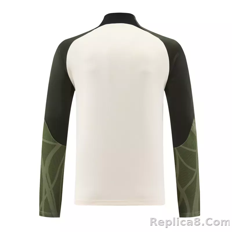 Barcelona Zipper Sweatshirt Kit(Top+Pants) White 2023/24 - detail
