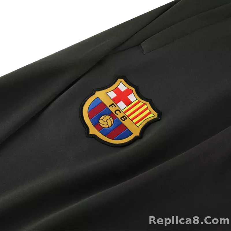 Barcelona Zipper Sweatshirt Kit(Top+Pants) White 2023/24 - detail