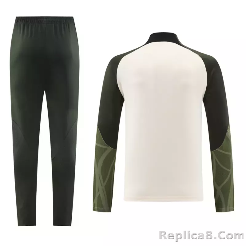 Barcelona Zipper Sweatshirt Kit(Top+Pants) White 2023/24 - detail