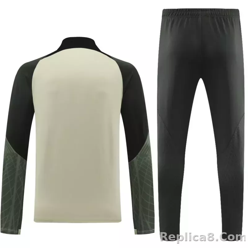 Barcelona Zipper Sweatshirt Kit(Top+Pants) Green 2023/24 - detail