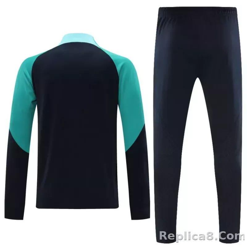 Barcelona Zipper Sweatshirt Kit(Top+Pants) Navy 2023/24 - detail