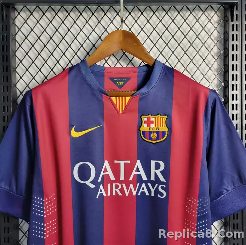 14-15 Barcelona Home Retro Jersey - detail