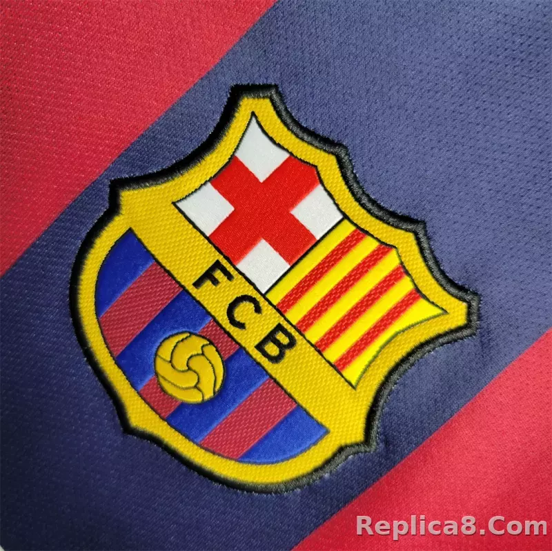 14-15 Barcelona Home Retro Jersey - detail