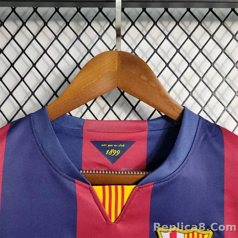 14-15 Barcelona Home Retro Jersey - detail