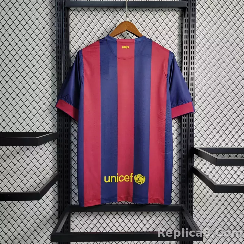 14-15 Barcelona Home Retro Jersey - detail