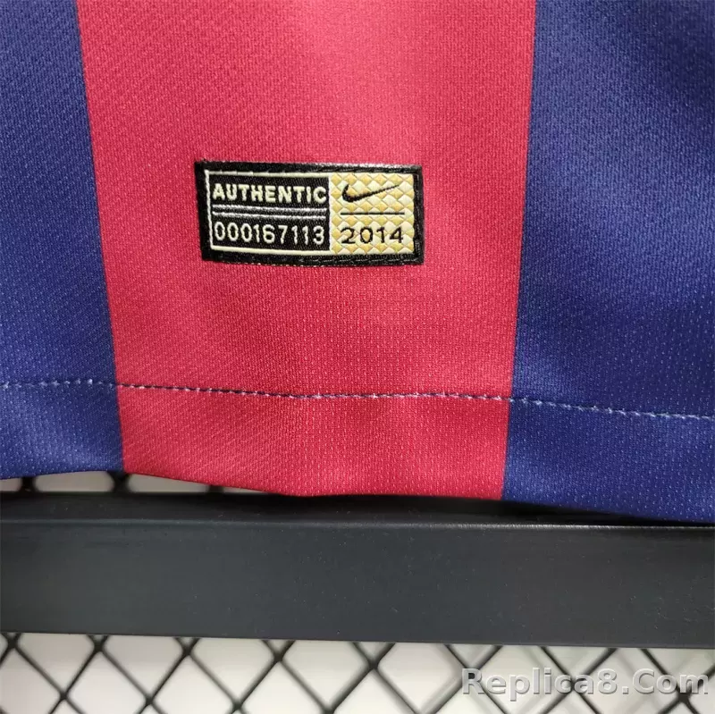 14-15 Barcelona Home Retro Jersey - detail