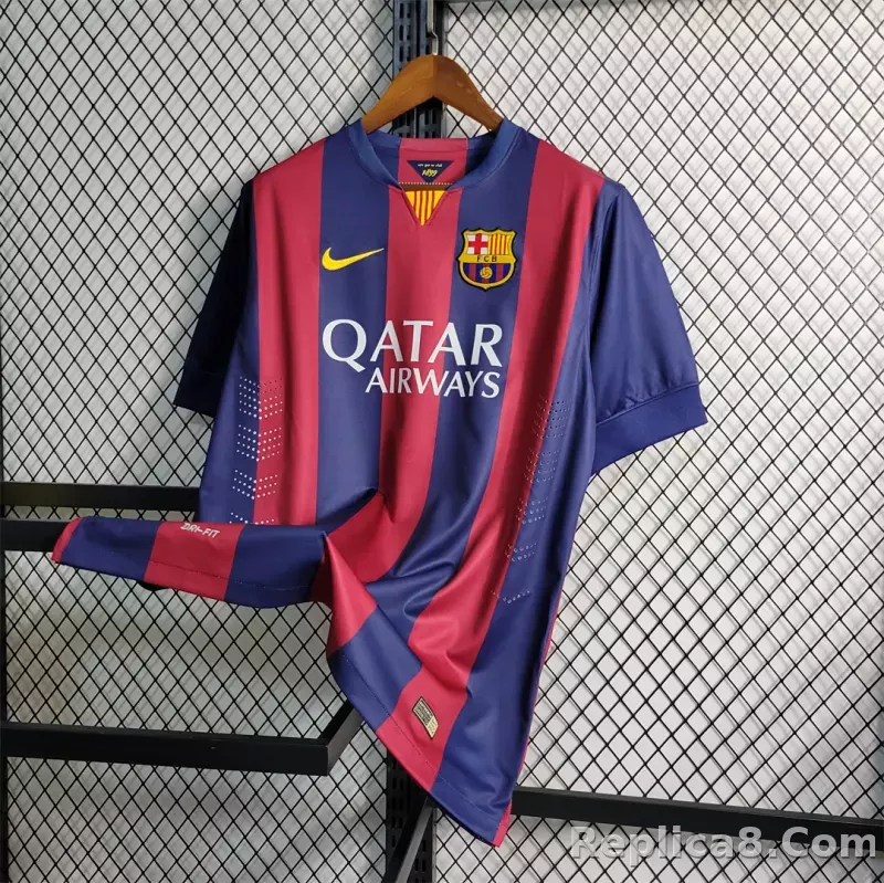 14-15 Barcelona Home Retro Jersey - detail