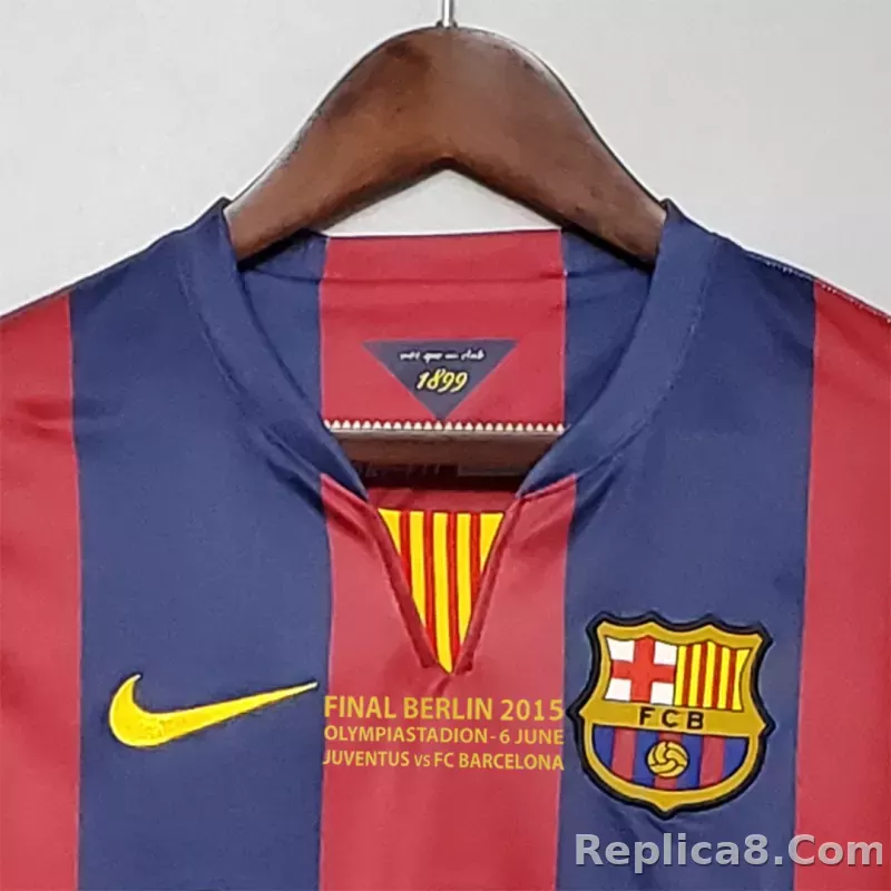14-15 Barcelona Home Retro Jersey - detail