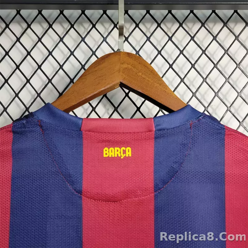 14-15 Barcelona Home Retro Jersey - detail