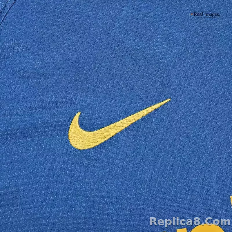 08-09 Barcelona UCL Final Retro Home Long Sleeve Jersey - detail