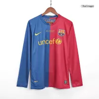 08-09 Barcelona UCL Final Retro Home Long Sleeve Jersey - view 4